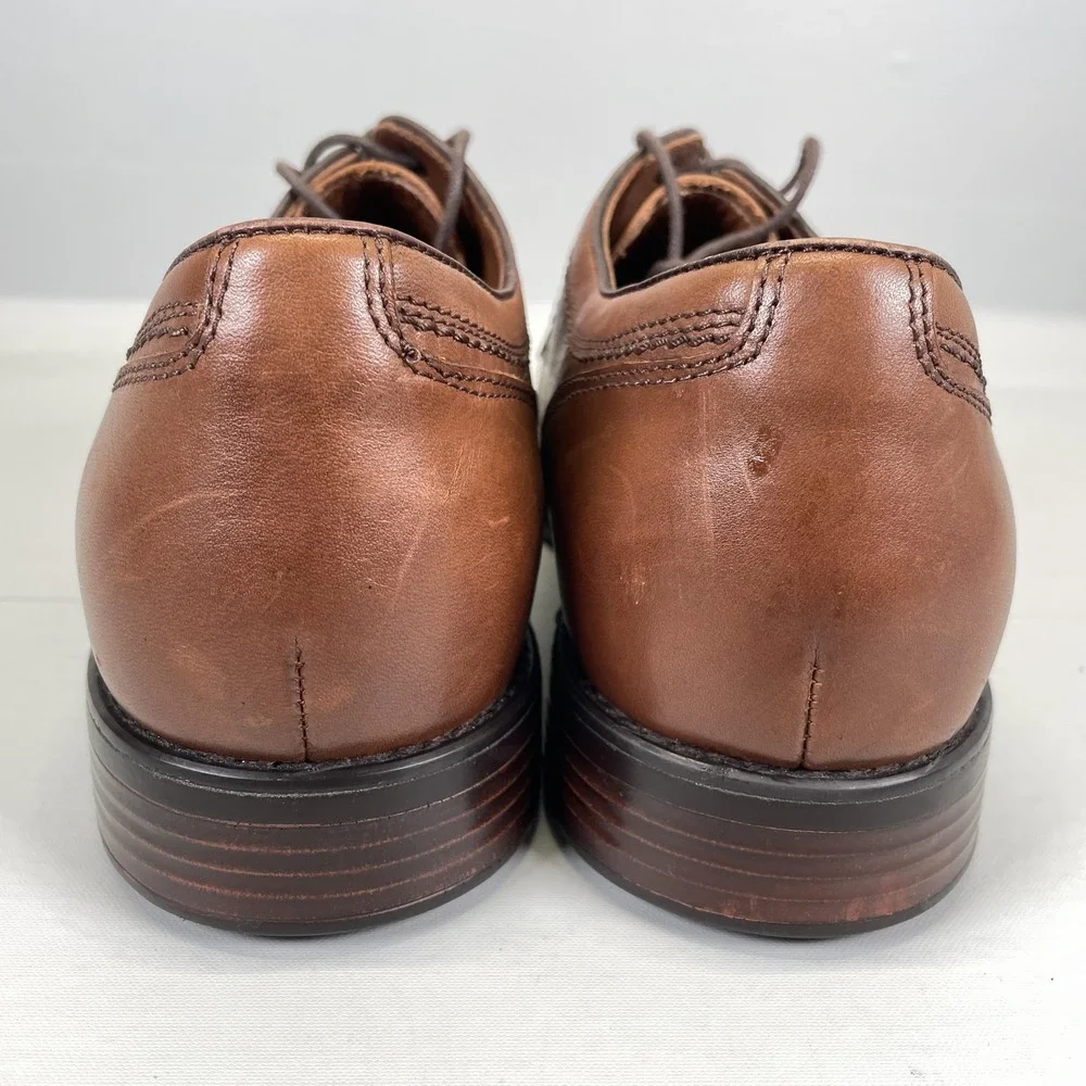 Johnston & Murphy XC4 Shoes Mens Size 10.5 Brown Leather Wingtip Brogue Oxford